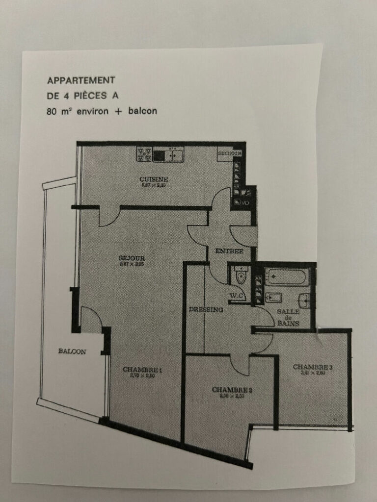 APPARTEMENT TREMBLAY EN FRANCE 4 PIÈCES 80 m²